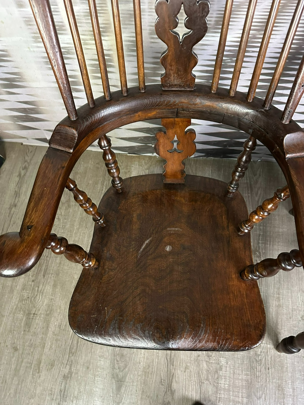 Paar antike Windsor Stühle Sessel England 19 tes Jh Yorkshire Eibenholz