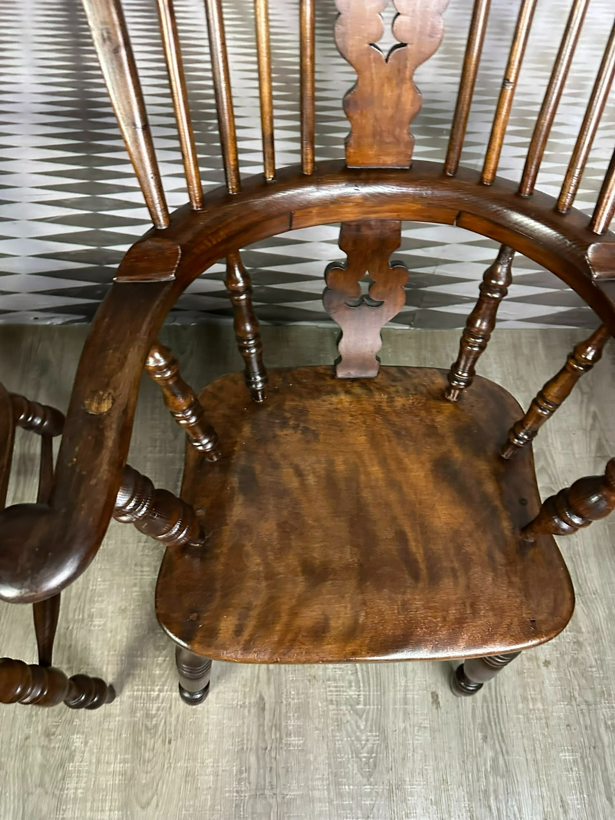 Paar antike Windsor Stühle Sessel England 19 tes Jh Yorkshire Eibenholz