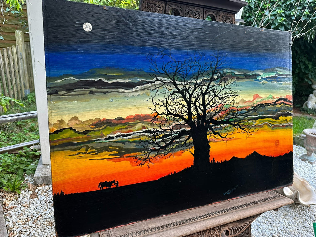 Sehr grosses Ölgemälde Landschaft signiert Bohdan Nahirnyj 95x67cm