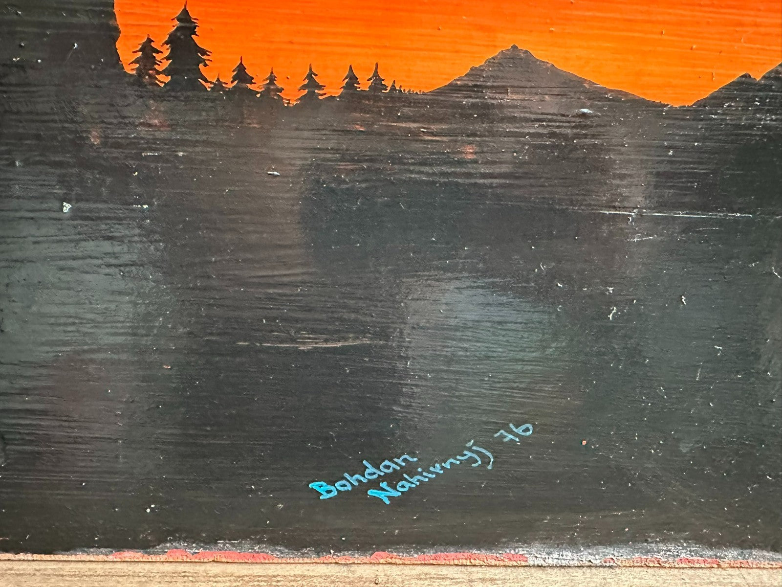 Sehr grosses Ölgemälde Landschaft signiert Bohdan Nahirnyj 95x67cm