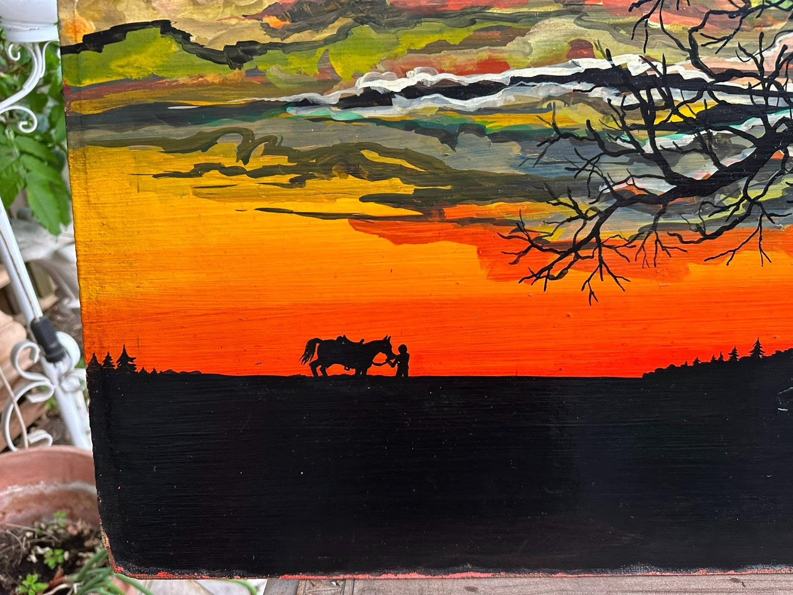 Sehr grosses Ölgemälde Landschaft signiert Bohdan Nahirnyj 95x67cm