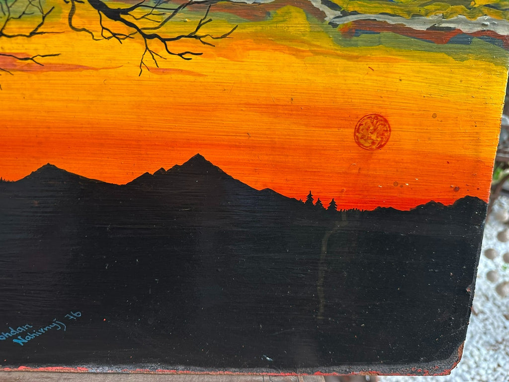 Sehr grosses Ölgemälde Landschaft signiert Bohdan Nahirnyj 95x67cm