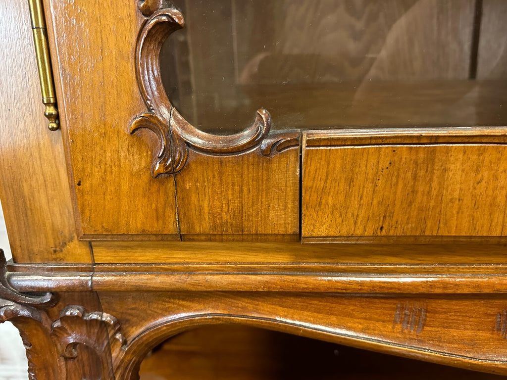 Antike Neo Rokoko Kommode um 1880 Mahagoni Aufsatzkommode Vitrine