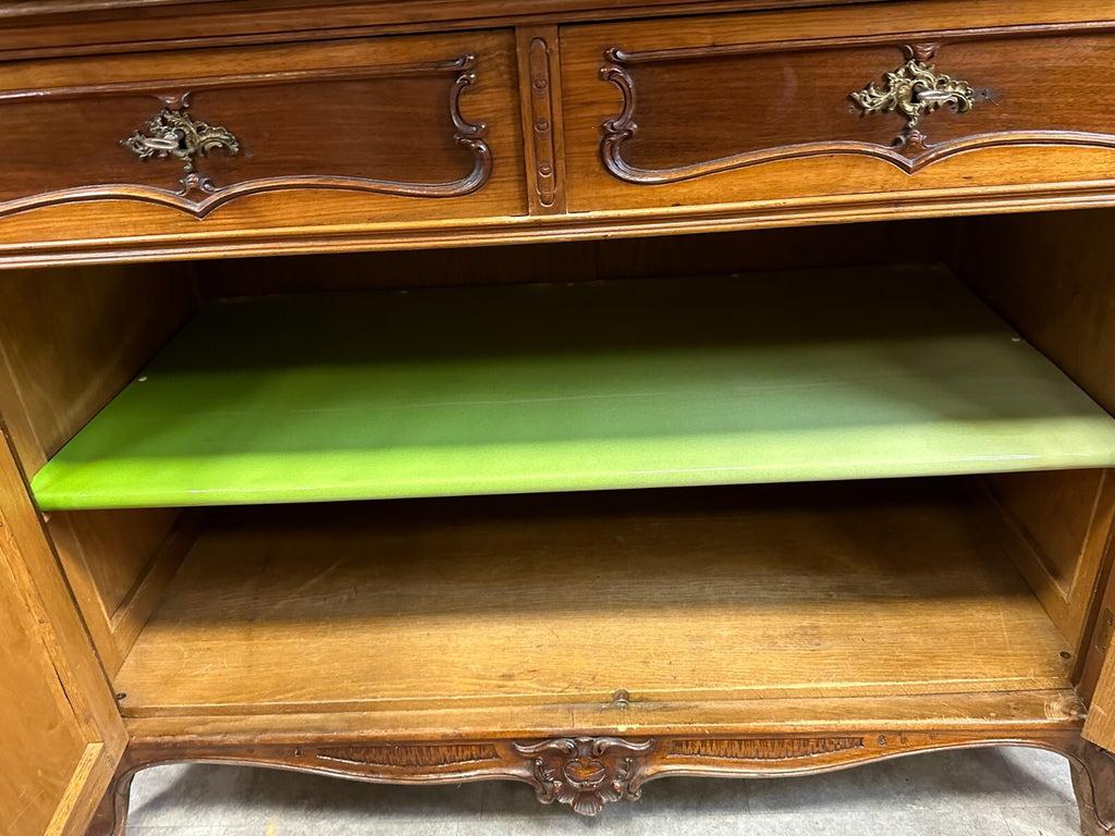 Antike Neo Rokoko Kommode um 1880 Mahagoni Aufsatzkommode Vitrine