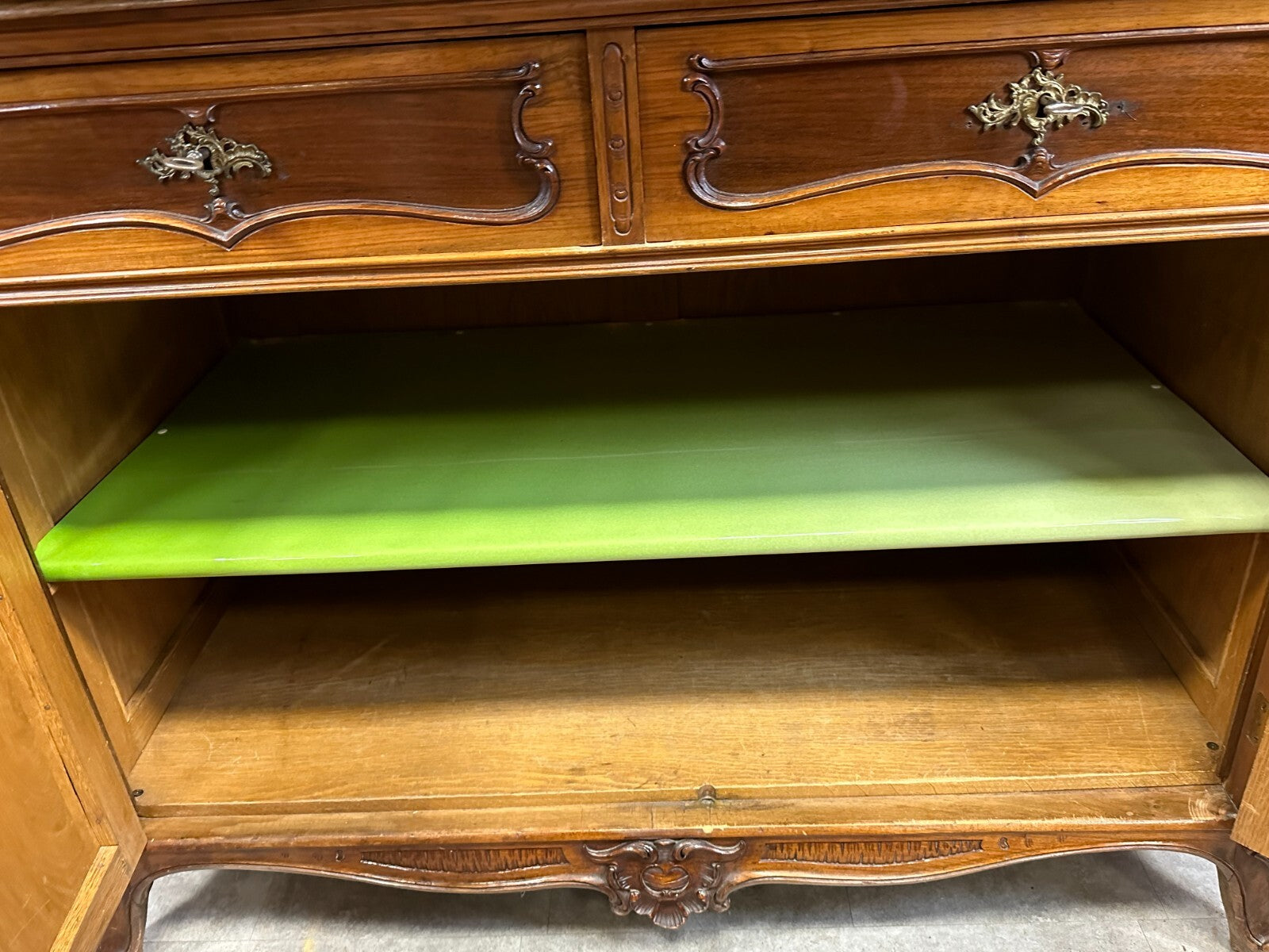 Antike Neo Rokoko Kommode um 1880 Mahagoni Aufsatzkommode Vitrine