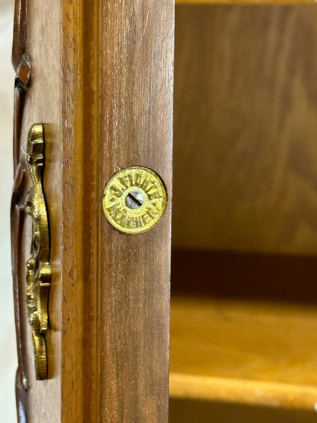 Antike Neo Rokoko Kommode um 1880 Mahagoni Aufsatzkommode Vitrine
