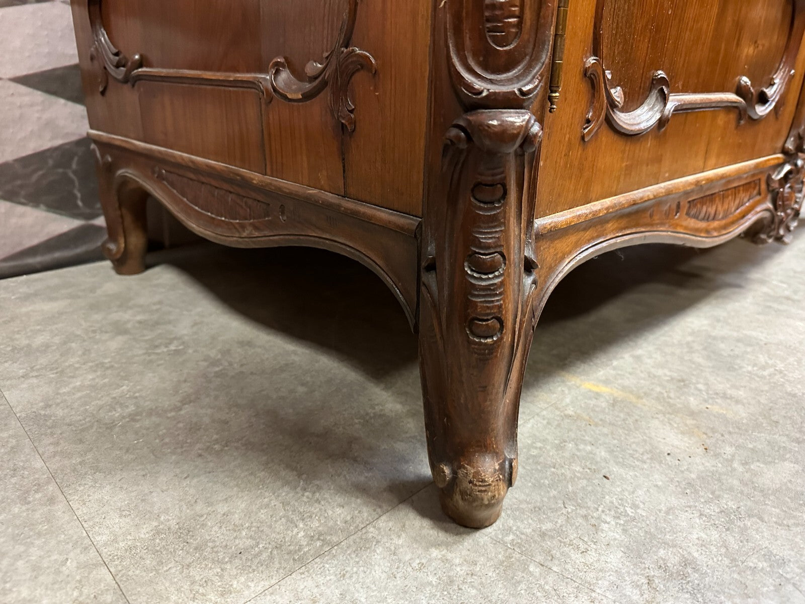 Antike Neo Rokoko Kommode um 1880 Mahagoni Aufsatzkommode Vitrine