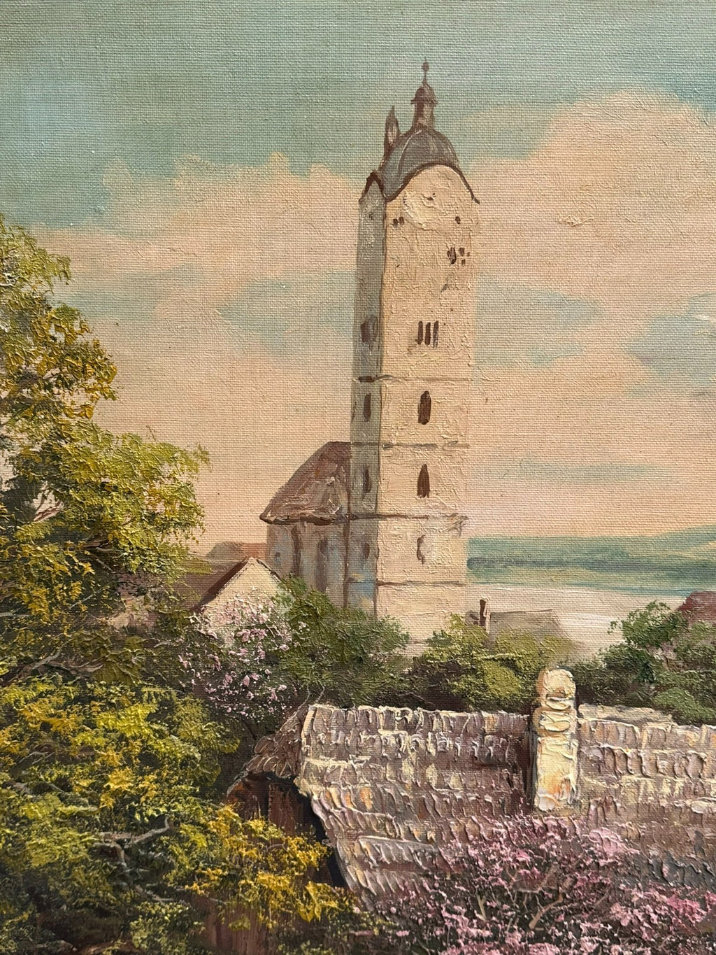 Ölgemälde Kopie nach Siegfried Stoizner Stein an der Donau