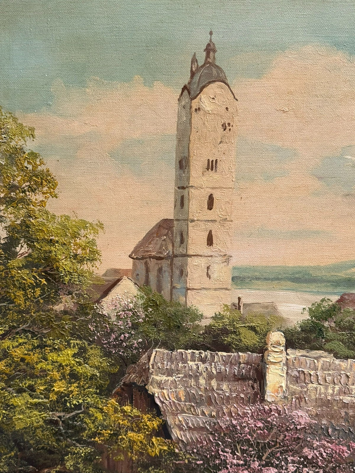 Ölgemälde Kopie nach Siegfried Stoizner Stein an der Donau