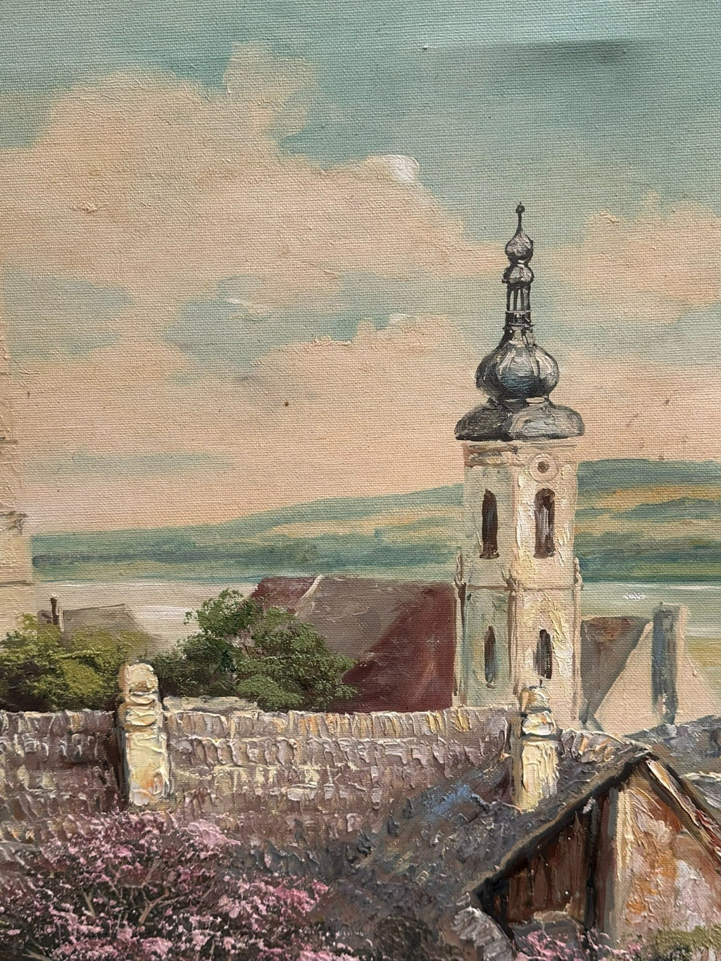 Ölgemälde Kopie nach Siegfried Stoizner Stein an der Donau