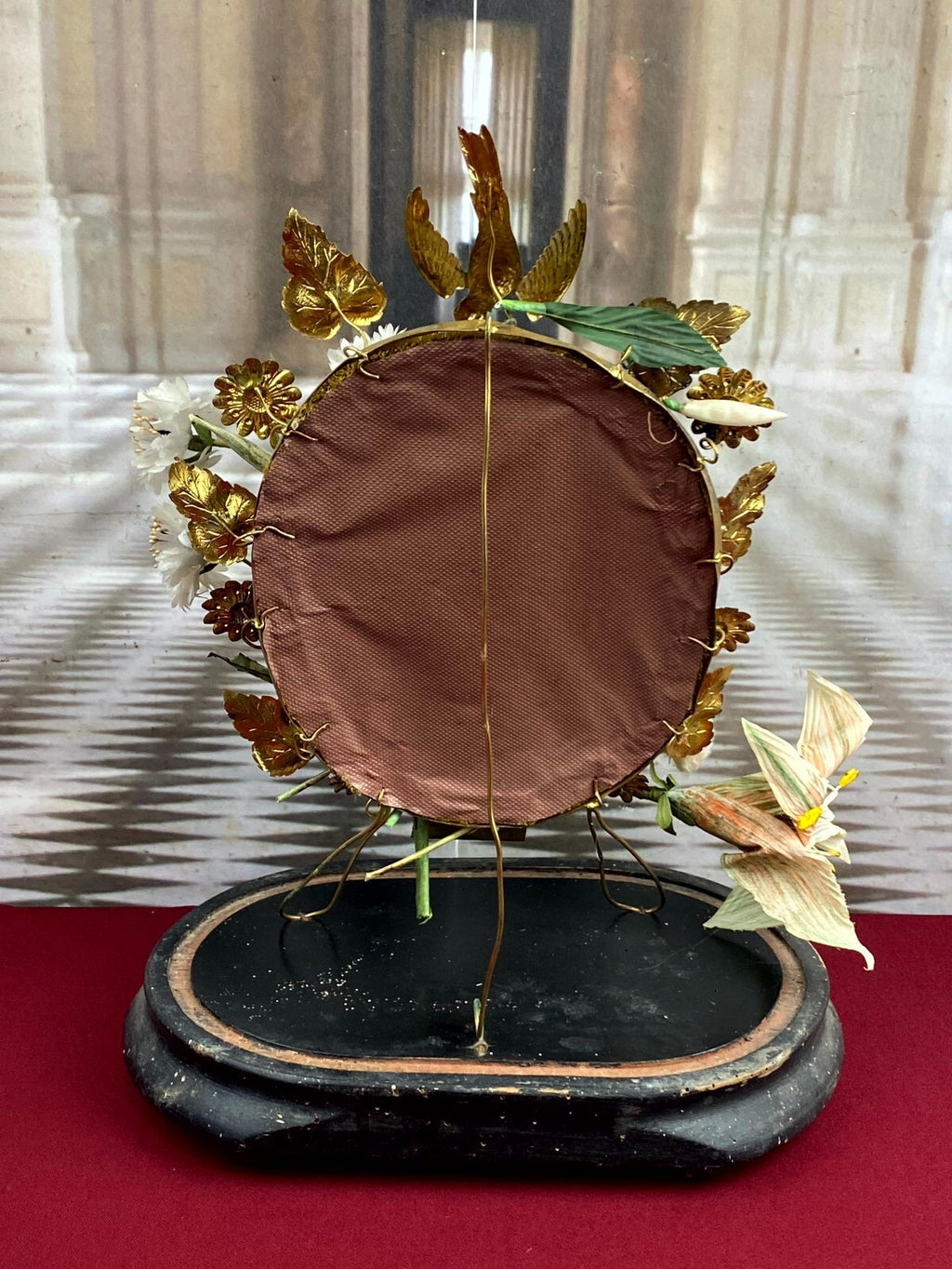 Globe De Mariee Hochzeit Andenken Frankreich Napoleon Iii Spiegel Vogel 43cm
