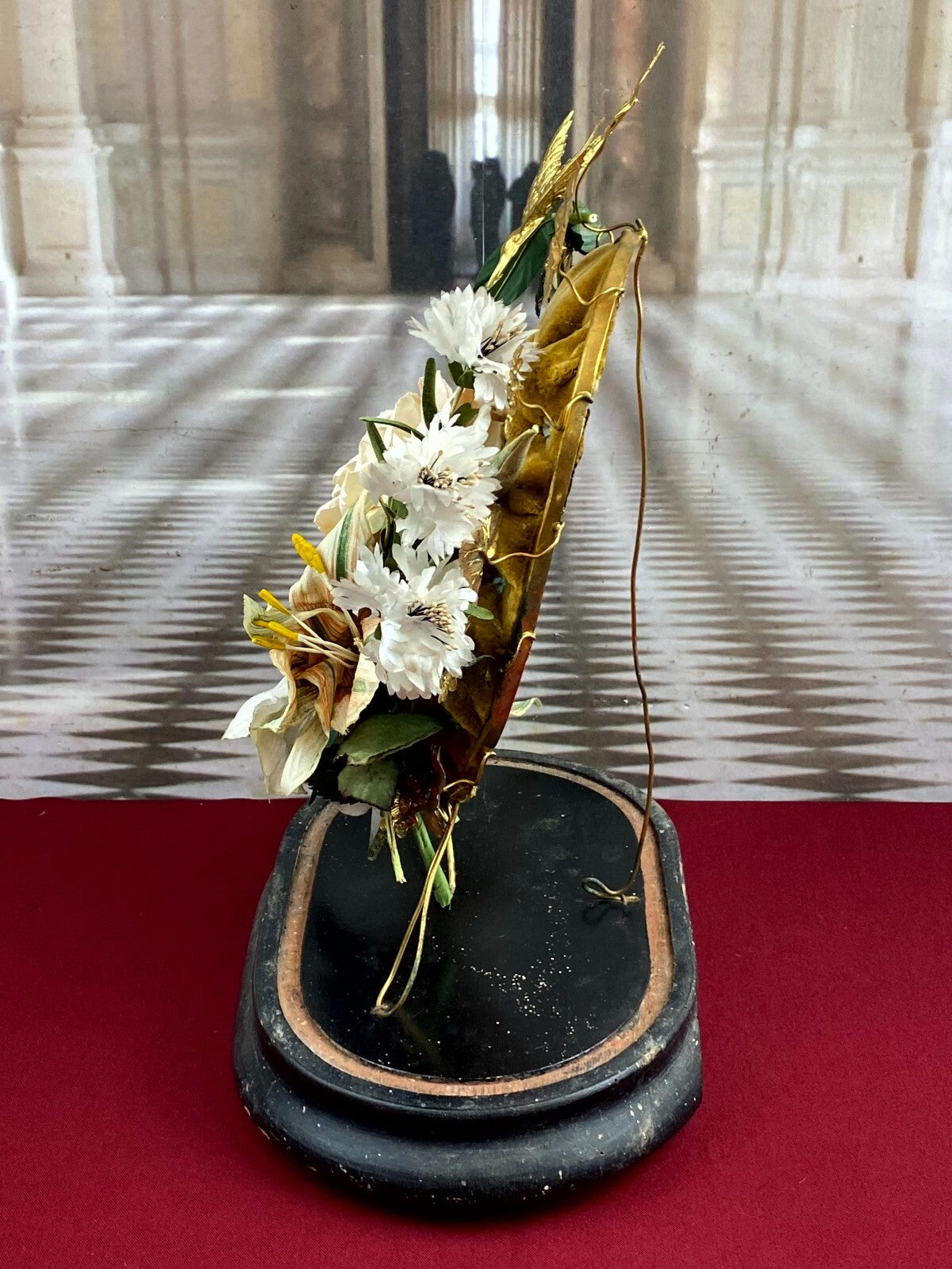 Globe De Mariee Hochzeit Andenken Frankreich Napoleon Iii Spiegel Vogel 43cm