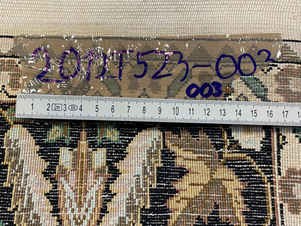 Medaillon Teppich Seide handgeknüpft Orientteppich 170x90cm