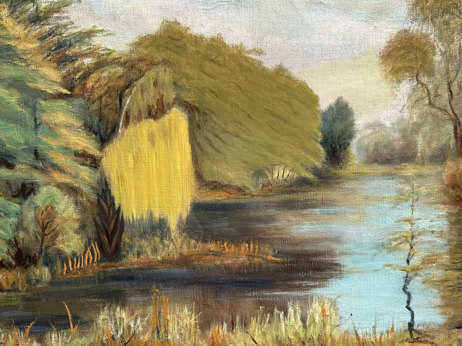 ÖLGEMÄLDE WEIHER LANDSCHAFT