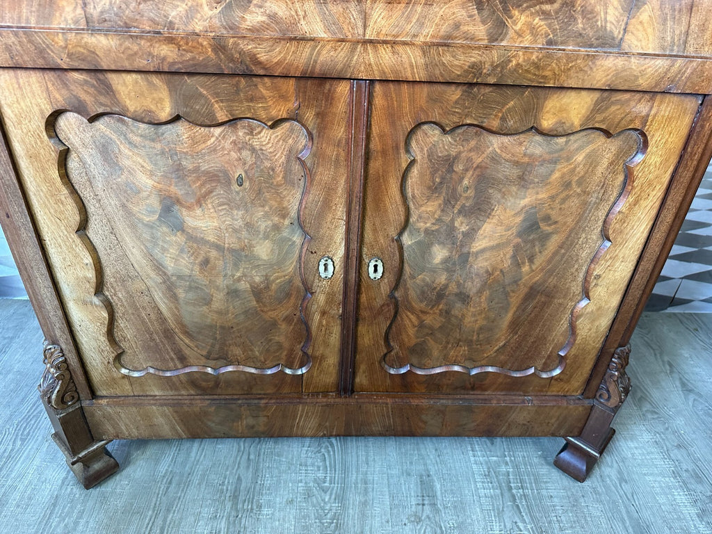 Antiker Louis Philippe Sekretär um 1860 Spät Biedermeier Mahagoni Tolles Furnier