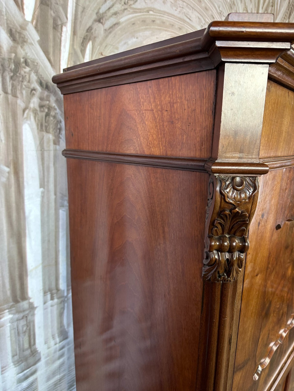 Antiker Louis Philippe Sekretär um 1860 Spät Biedermeier Mahagoni Tolles Furnier