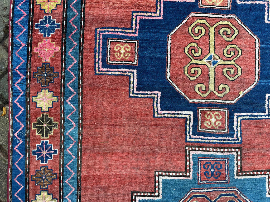Antiker Nomaden Teppich datiert 1931 Orientteppich Wolle handgeknüpft 258x158cm