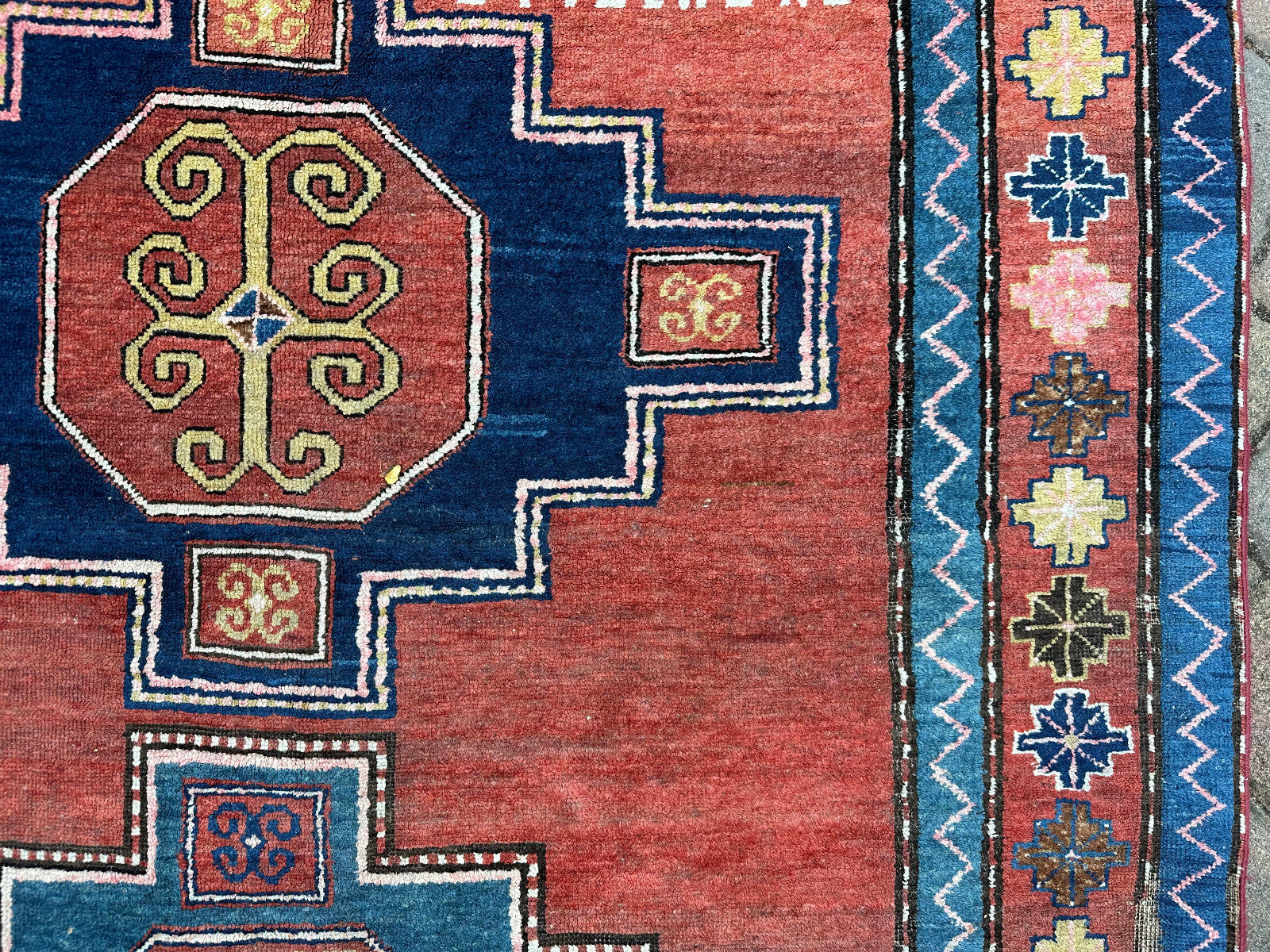 Antiker Nomaden Teppich datiert 1931 Orientteppich Wolle handgeknüpft 258x158cm