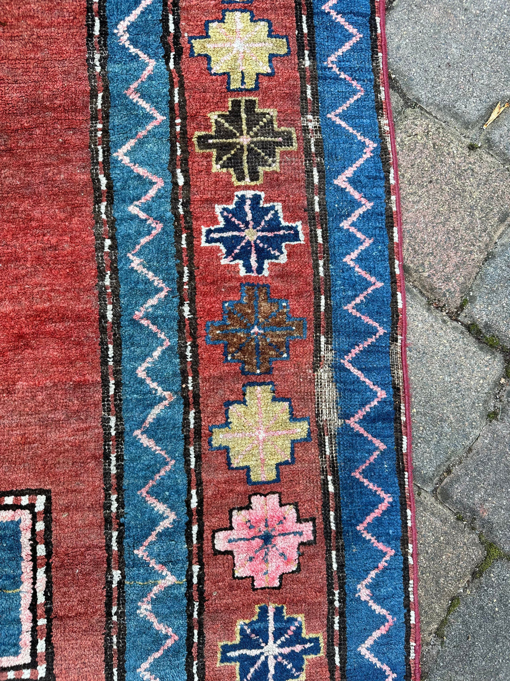 Antiker Nomaden Teppich datiert 1931 Orientteppich Wolle handgeknüpft 258x158cm