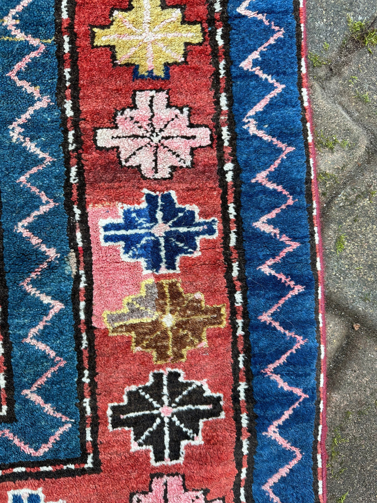 Antiker Nomaden Teppich datiert 1931 Orientteppich Wolle handgeknüpft 258x158cm