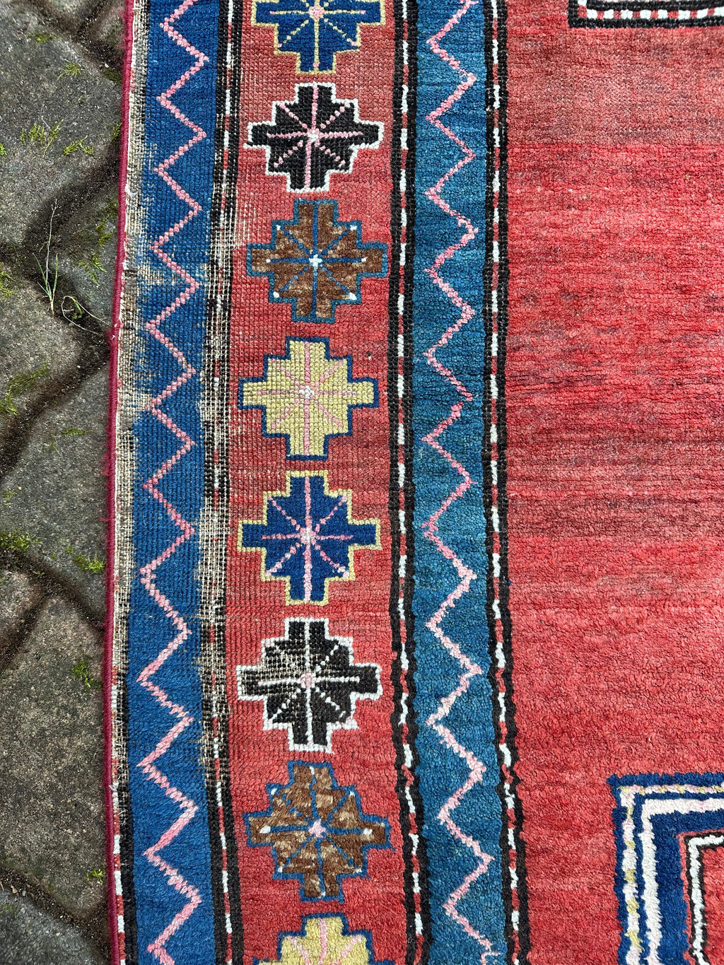 Antiker Nomaden Teppich datiert 1931 Orientteppich Wolle handgeknüpft 258x158cm