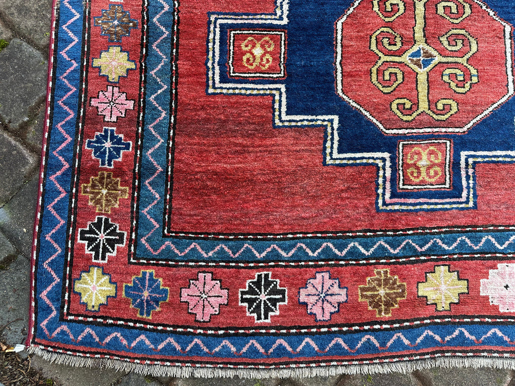 Antiker Nomaden Teppich datiert 1931 Orientteppich Wolle handgeknüpft 258x158cm