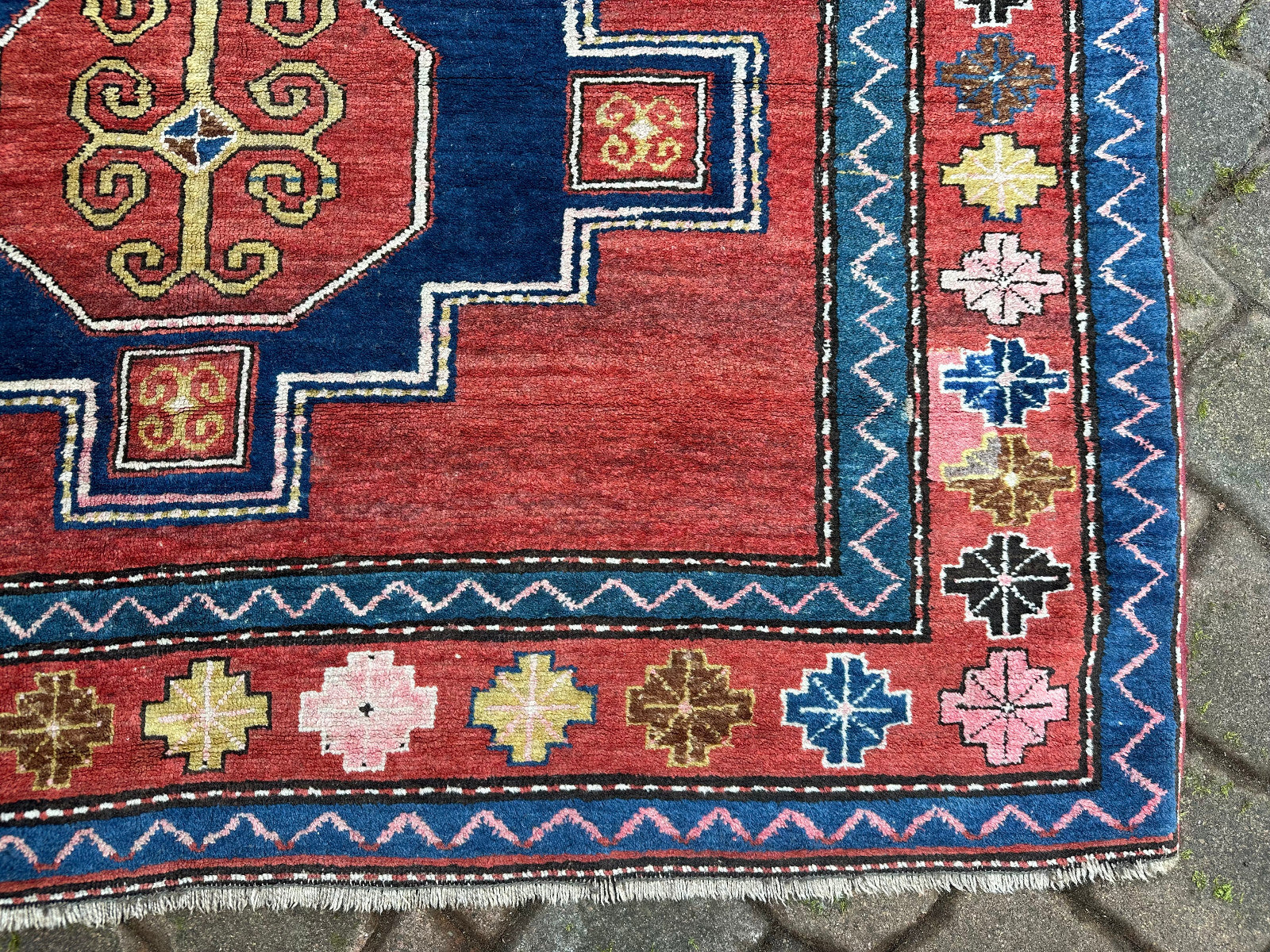 Antiker Nomaden Teppich datiert 1931 Orientteppich Wolle handgeknüpft 258x158cm