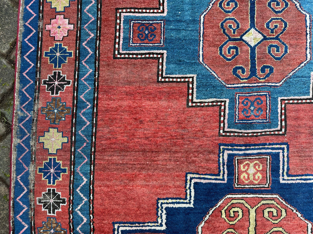 Antiker Nomaden Teppich datiert 1931 Orientteppich Wolle handgeknüpft 258x158cm