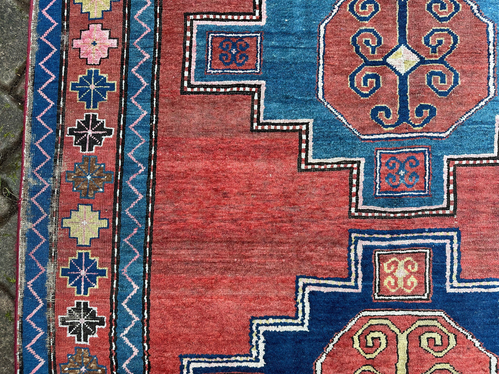 Antiker Nomaden Teppich datiert 1931 Orientteppich Wolle handgeknüpft 258x158cm