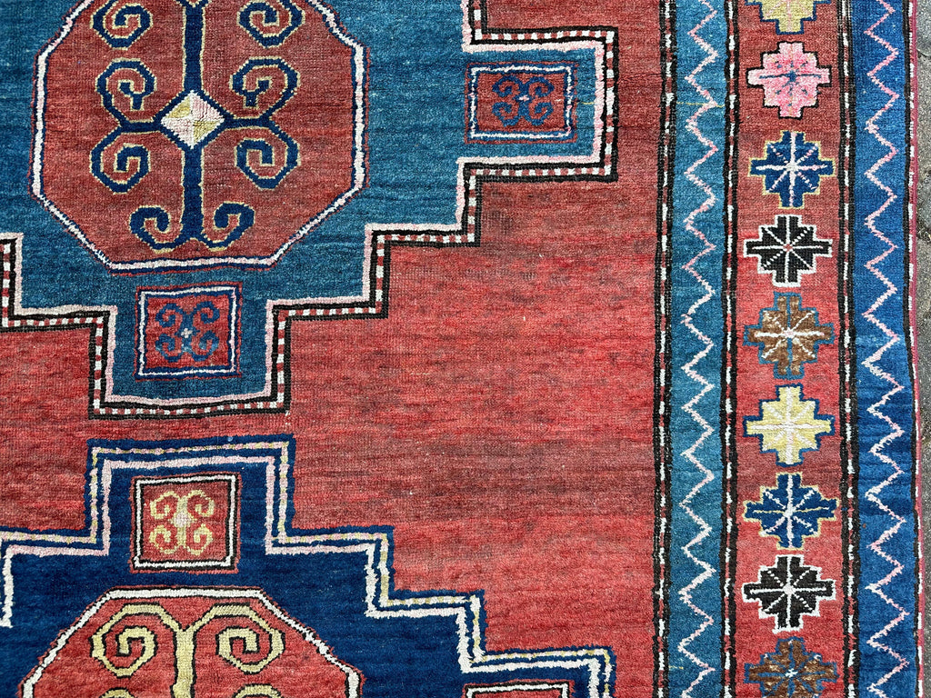 Antiker Nomaden Teppich datiert 1931 Orientteppich Wolle handgeknüpft 258x158cm