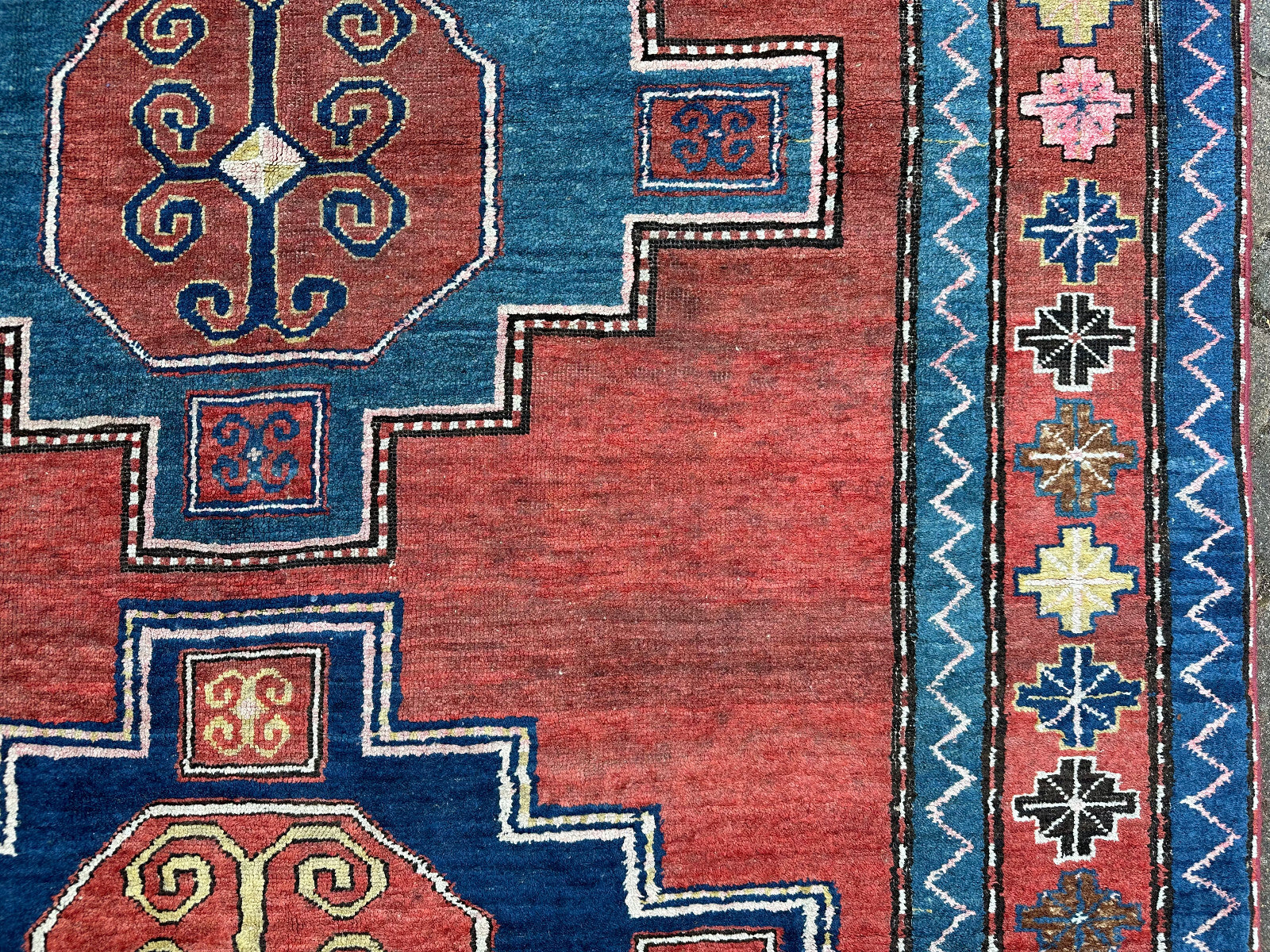Antiker Nomaden Teppich datiert 1931 Orientteppich Wolle handgeknüpft 258x158cm