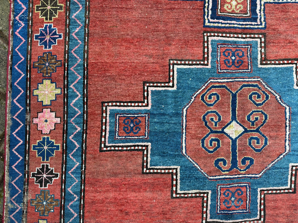 Antiker Nomaden Teppich datiert 1931 Orientteppich Wolle handgeknüpft 258x158cm