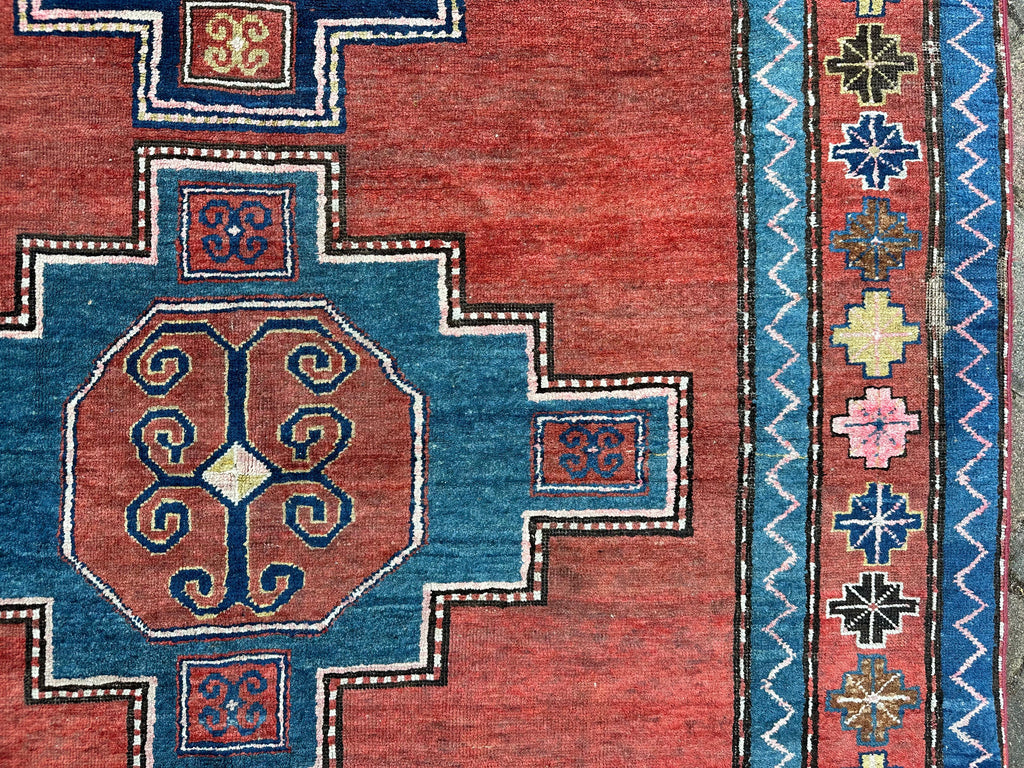 Antiker Nomaden Teppich datiert 1931 Orientteppich Wolle handgeknüpft 258x158cm