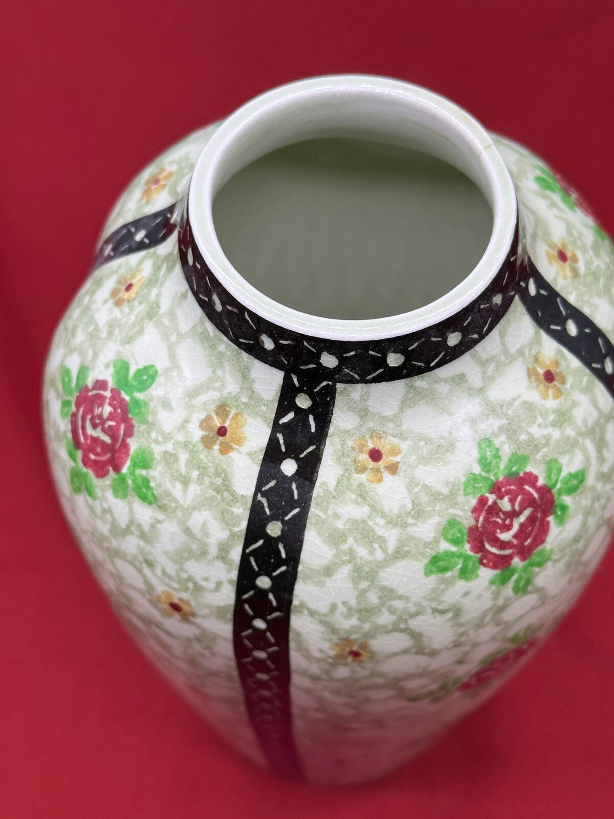Antike grosse Vase Porzellan Villeroy und Boch Jugendstil um 1910