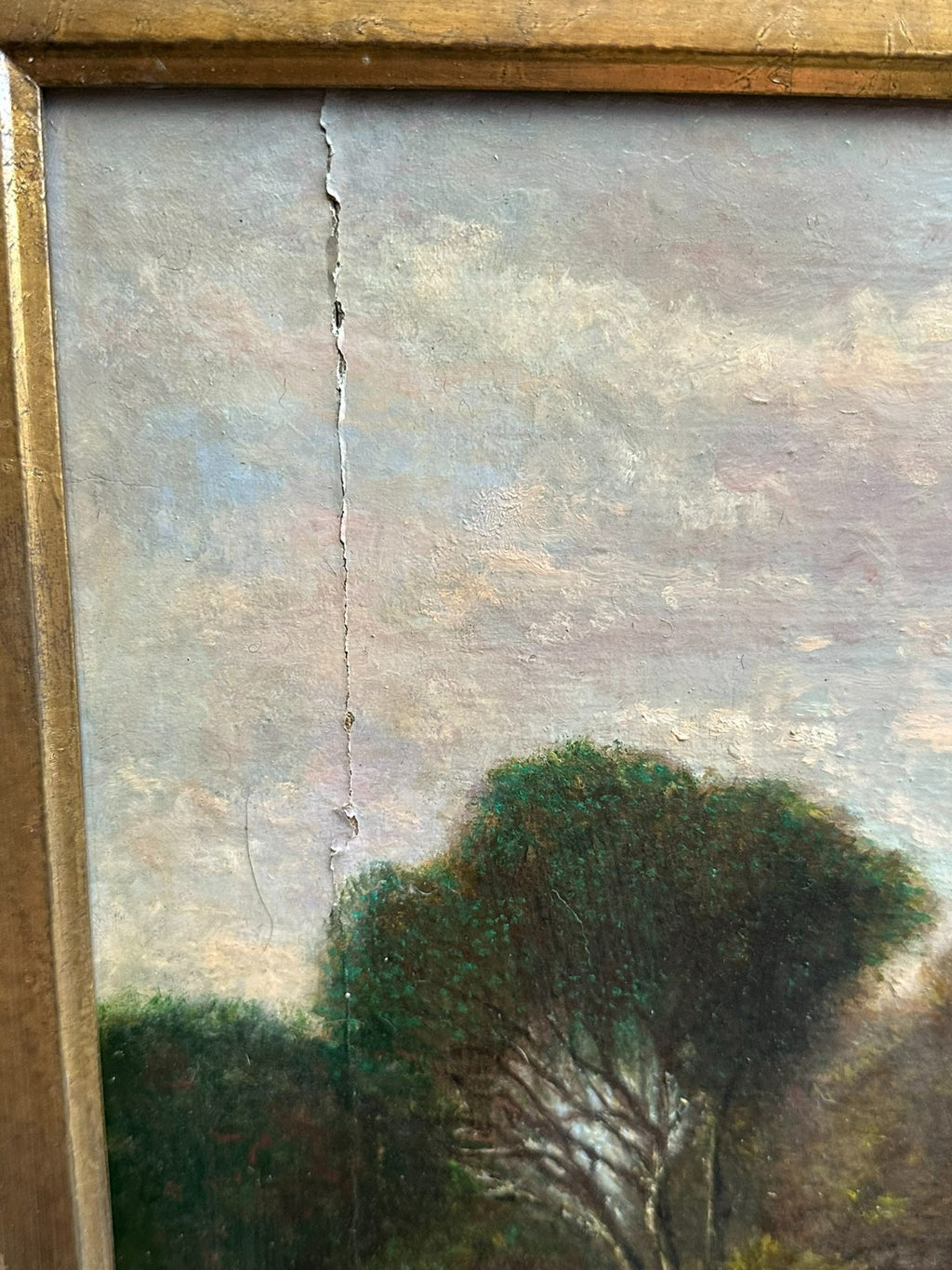 Barock Gemälde 18 tes Jh signiert G. Grisoni Kühe auf der Weider Landschaft