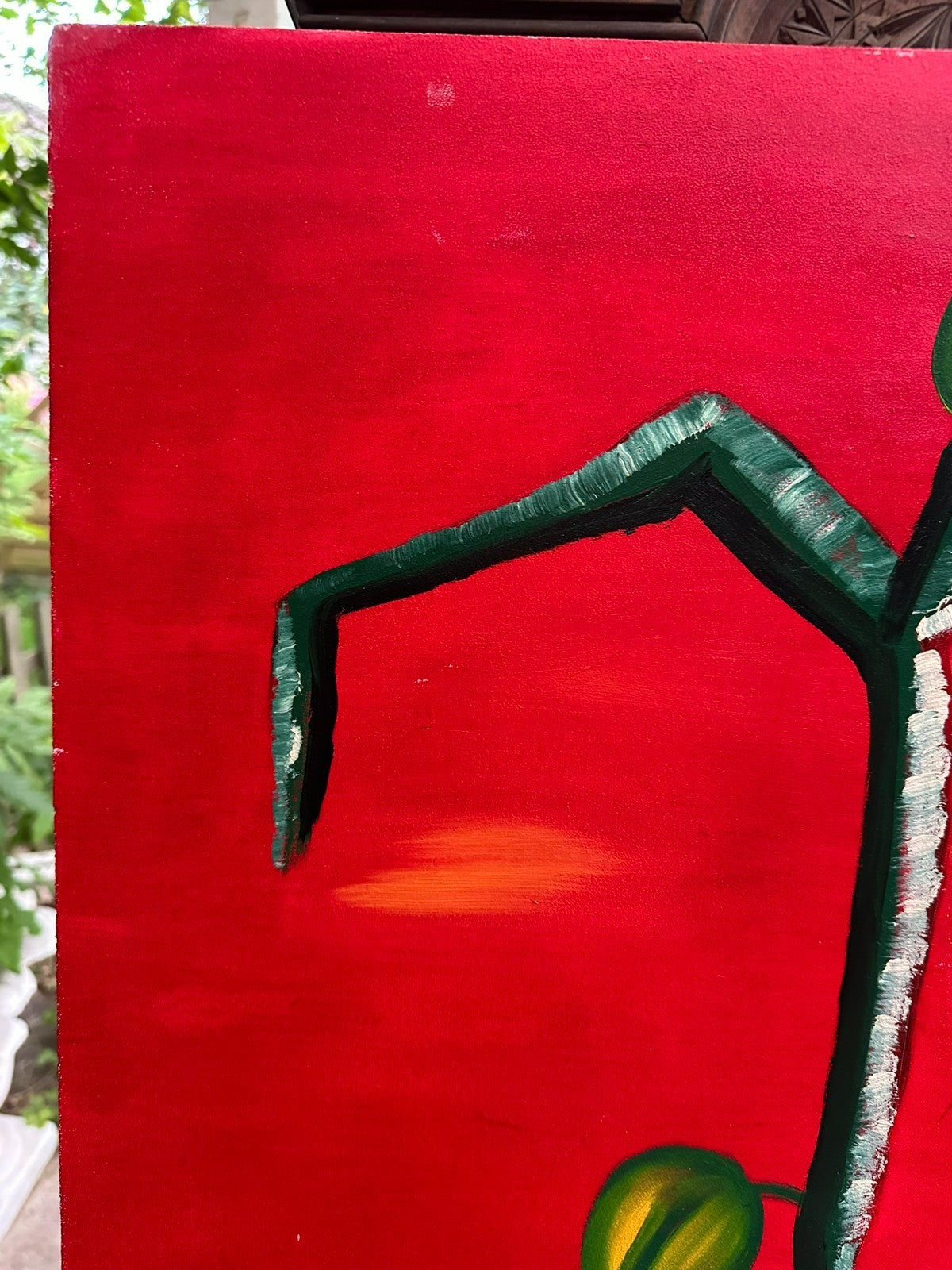 Modernes Ölgemälde Stilisierter Baum 63x88cm