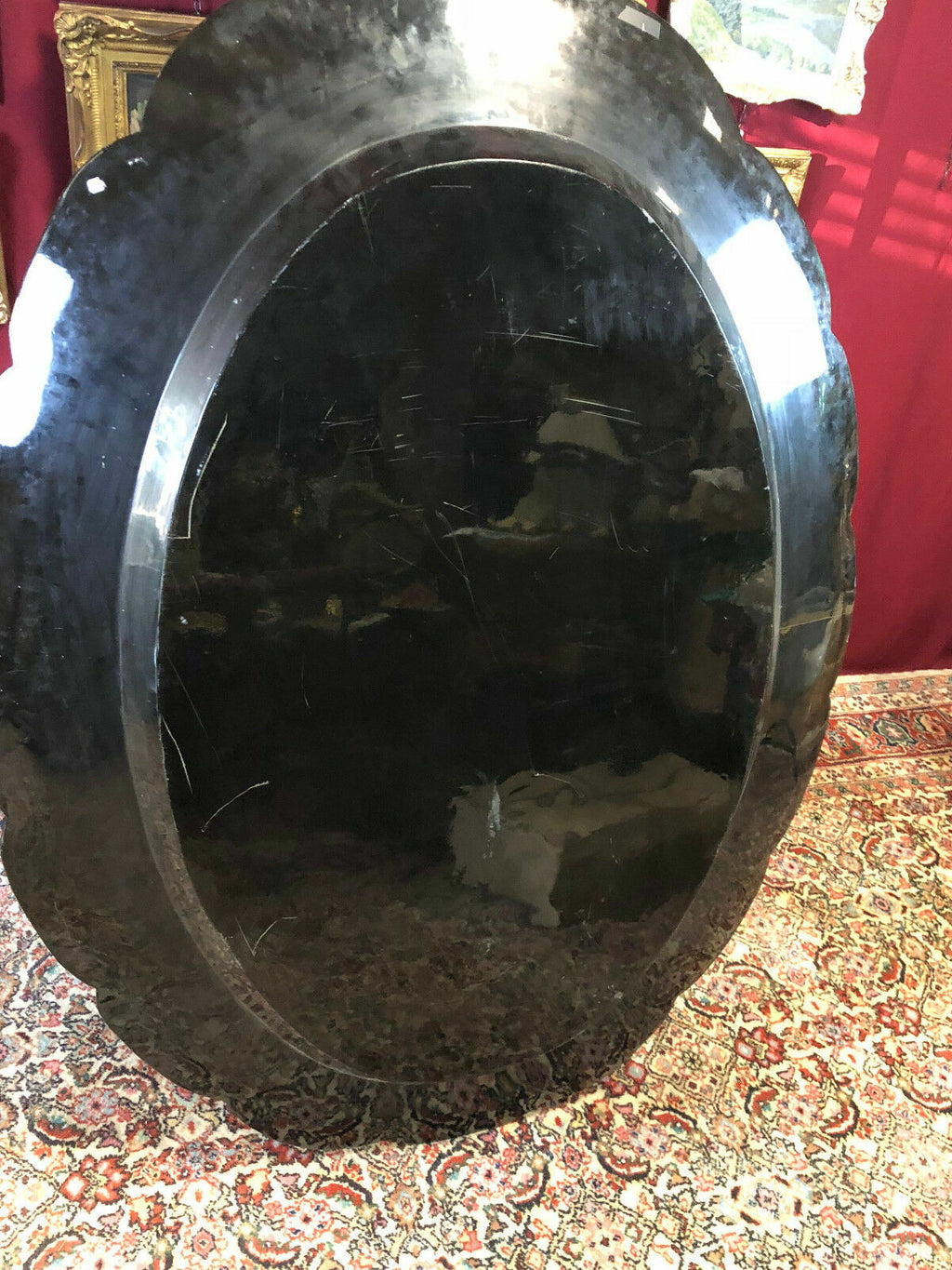 China Lackarbeit Platte mit Perlmutt Einlagen 118x160cm sehr gross