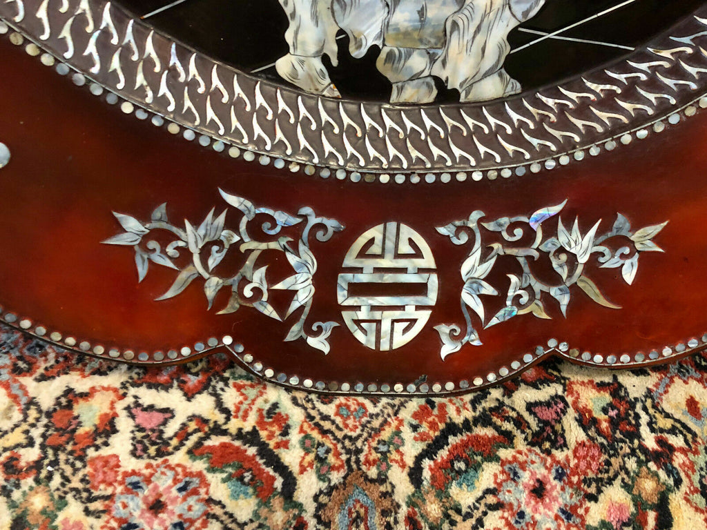 China Lackarbeit Platte mit Perlmutt Einlagen 118x160cm sehr gross
