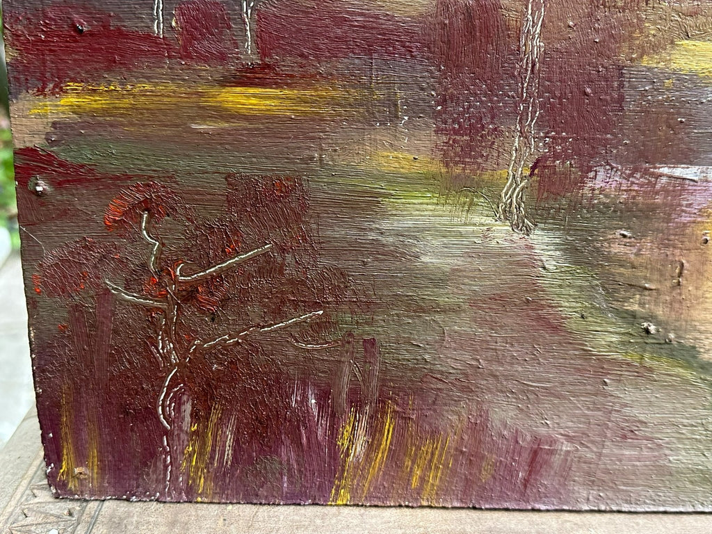 Altes Ölgemälde Landschaft signiert F. Rosstäuscher