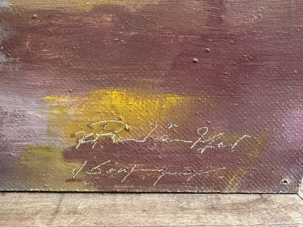 Altes Ölgemälde Landschaft signiert F. Rosstäuscher