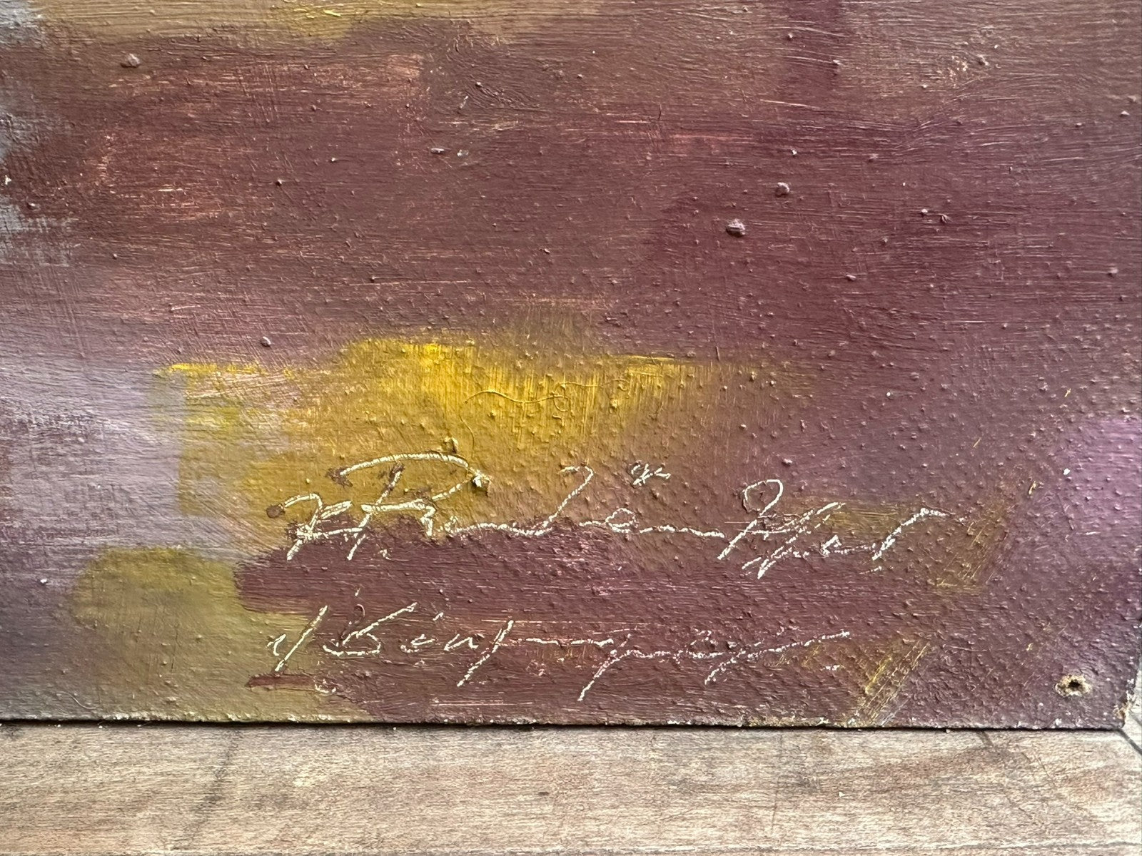 Altes Ölgemälde Landschaft signiert F. Rosstäuscher