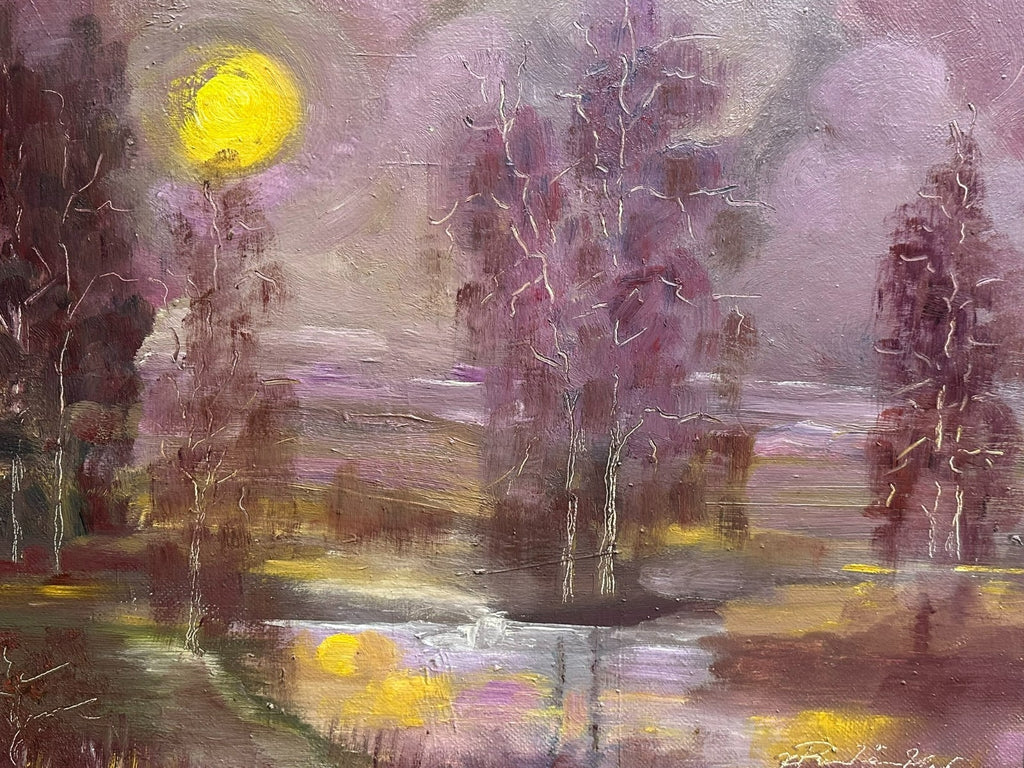 ALTES ÖLGEMÄLDE LANDSCHAFT SIGNIERT F. ROSSTÄUSCHER