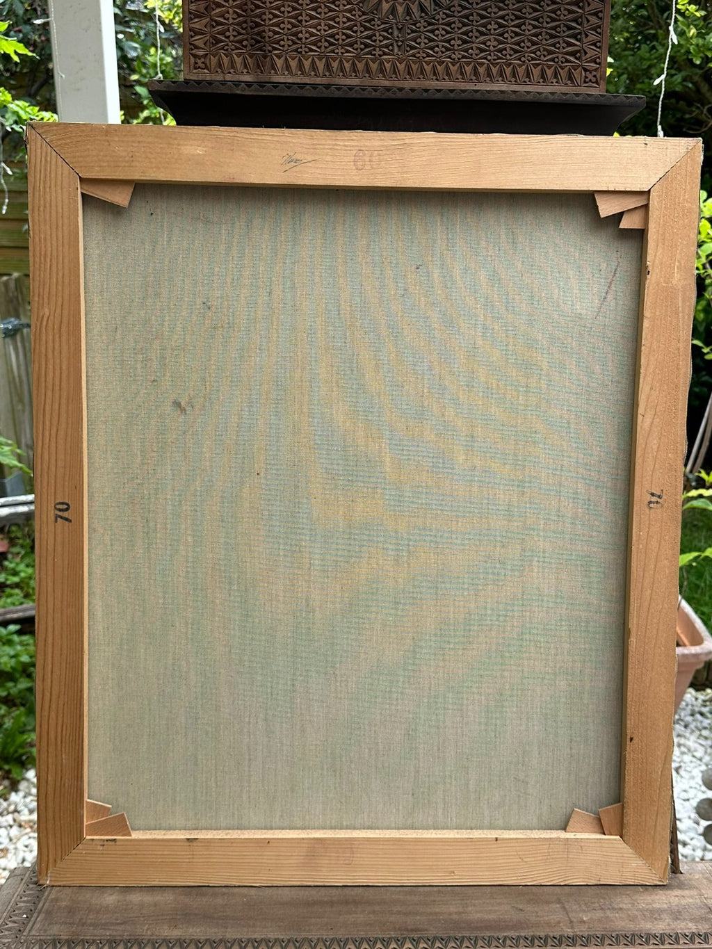 Modernes Ölgemälde Surrealismus Portrait signiert Huber