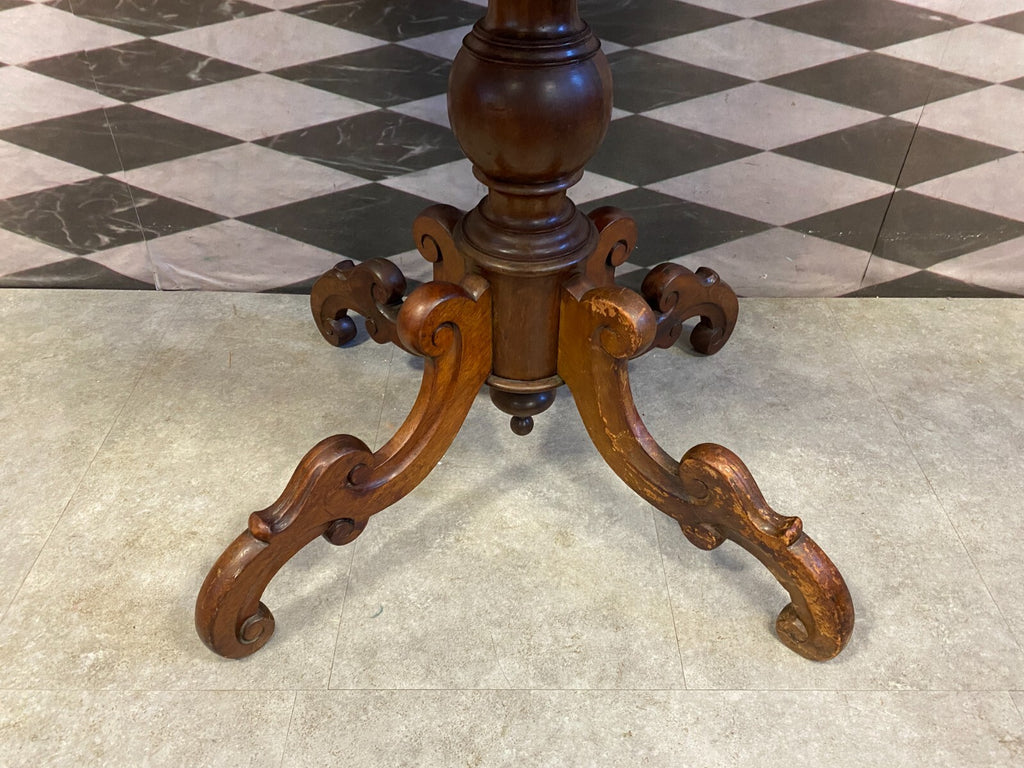 Antiker Beistelltisch Louis Philippe um 1860 Mahagoni Biedermeier Tisch