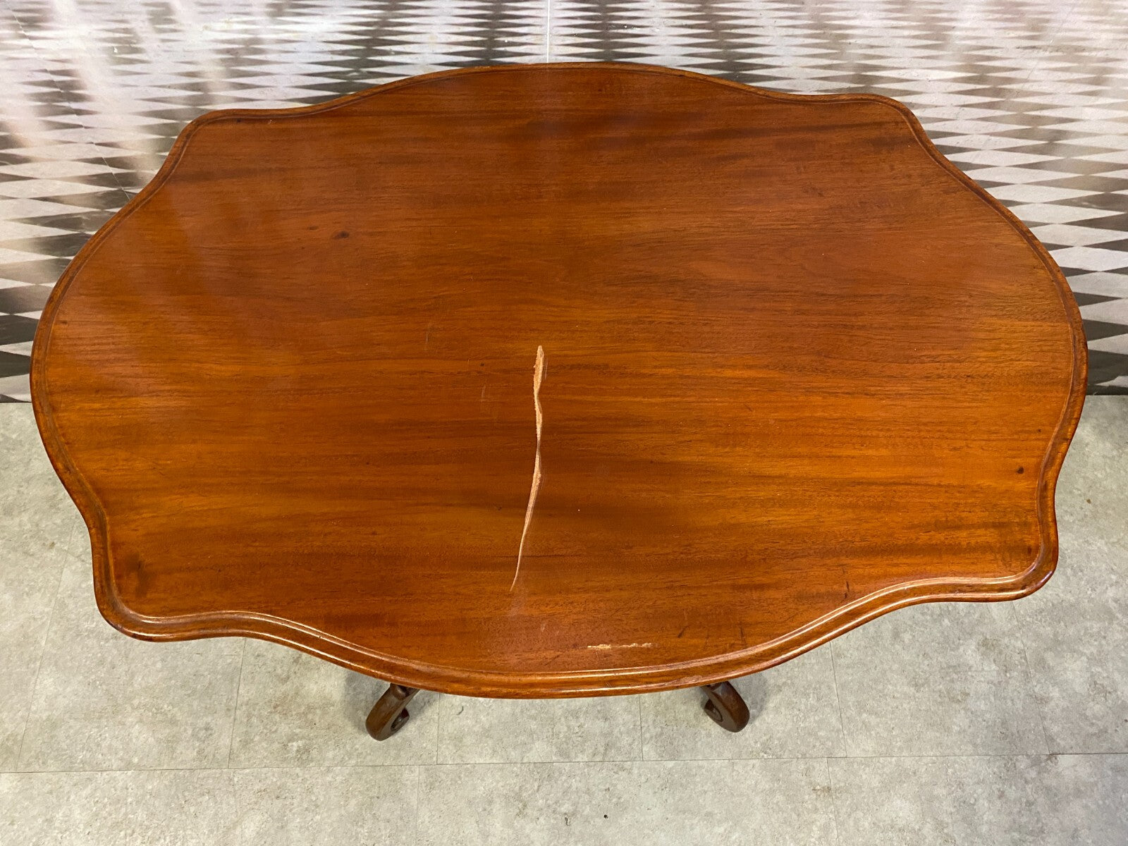 Antiker Beistelltisch Louis Philippe um 1860 Mahagoni Biedermeier Tisch