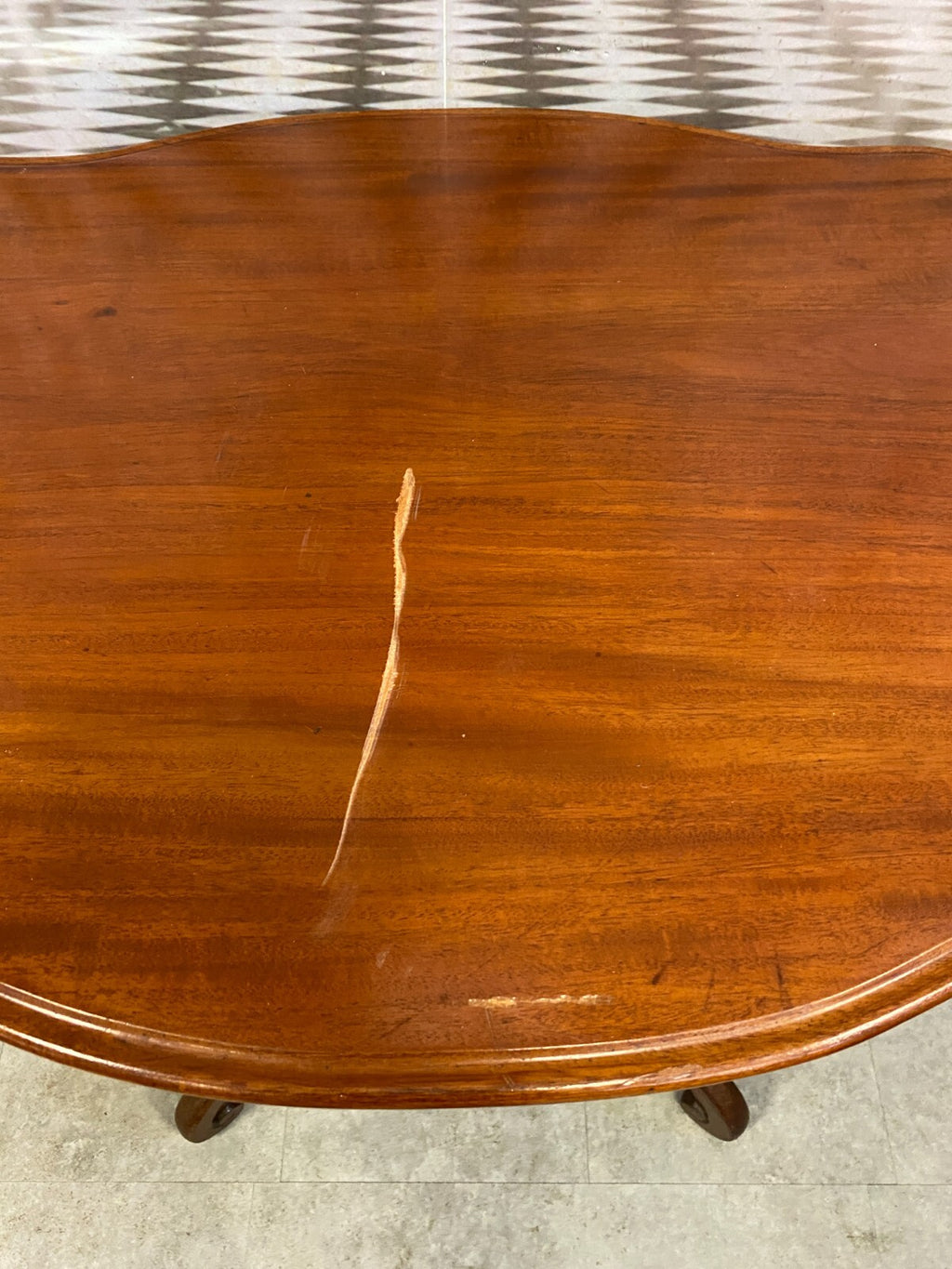 Antiker Beistelltisch Louis Philippe um 1860 Mahagoni Biedermeier Tisch