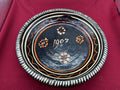 GROSSE ANTIKE SCHALE AUS KERAMIK HANDBEMALT VON 1907 35cm