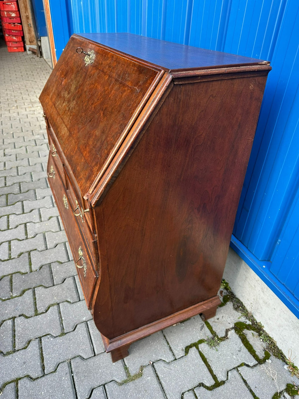 Antiker Barocksekretär Barock Sekretär Louis Xv um 1760 Wurzelnuss
