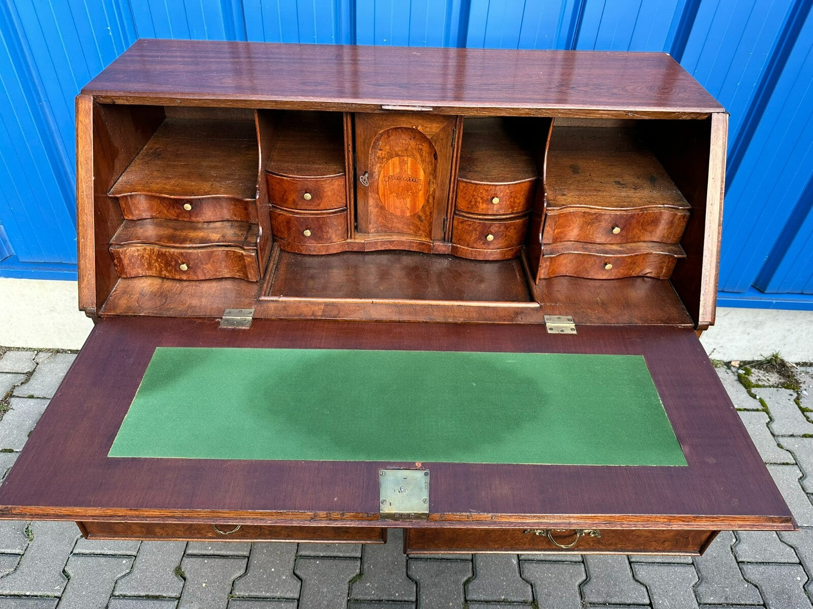 Antiker Barocksekretär Barock Sekretär Louis Xv um 1760 Wurzelnuss