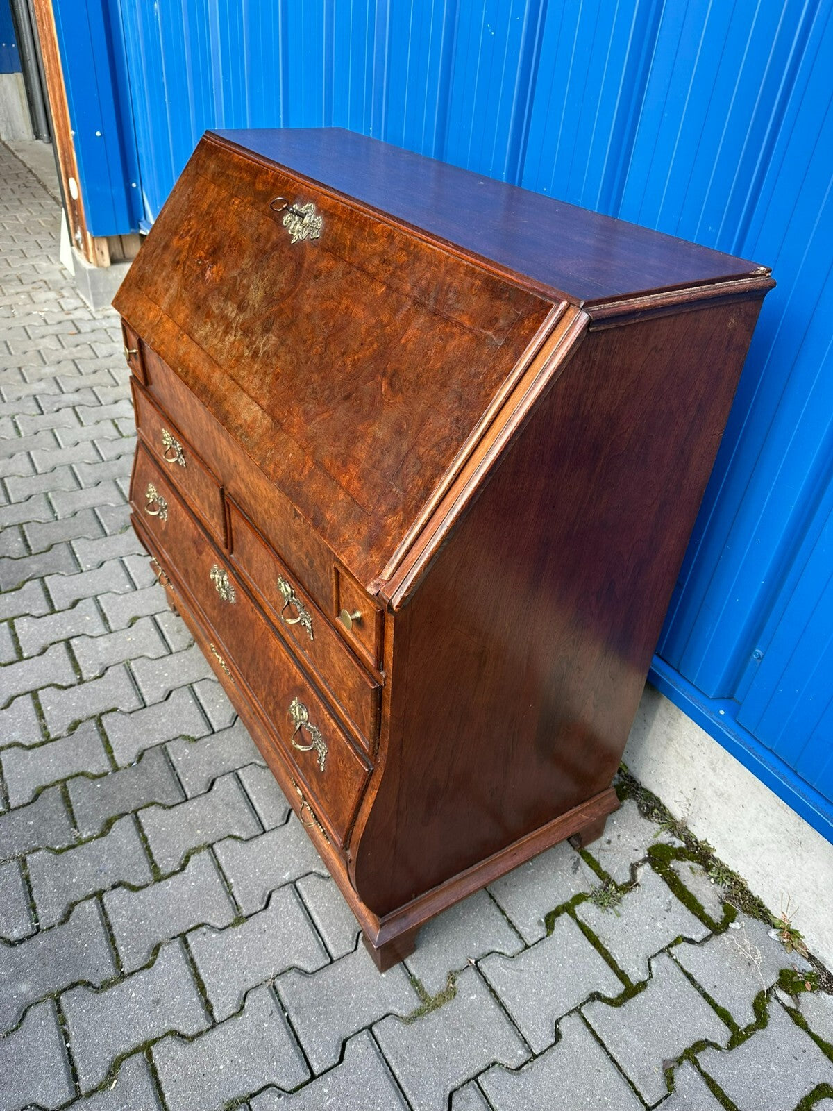 Antiker Barocksekretär Barock Sekretär Louis Xv um 1760 Wurzelnuss